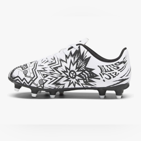 Puma Other - Puma x Christian Pulisic II FG/AG Kids Soccer Cleats Black & White Graphic Sz 5